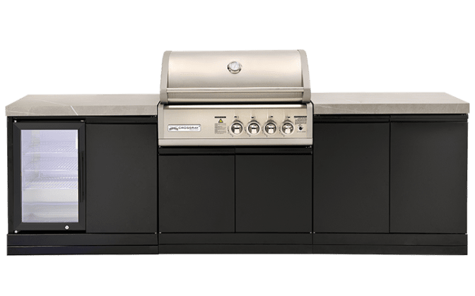 TC4K-07-4BS-Outdoor-kitchen Gas 4B Outdoor kitchen with under bench sink and single fridge