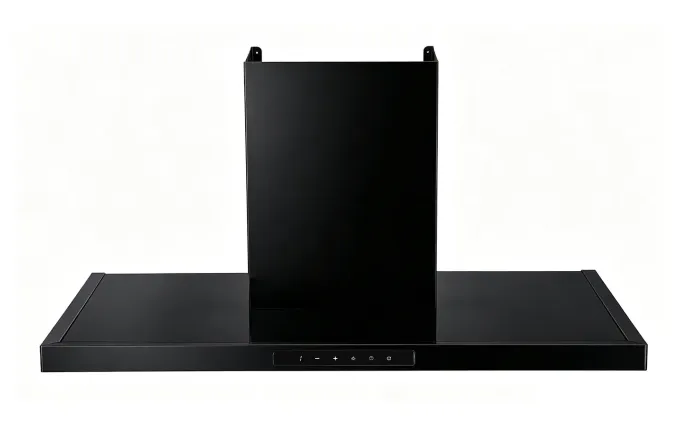 BBQ Black Range hood 90cm TCR900BLK front BBQ Black Range hood 90cm TCR900BLK front