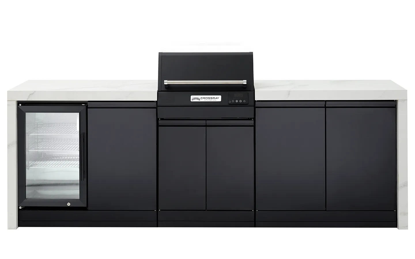 TCEK-03-eXtreme-Electric-Kitchen-white-bench-black-fridge-1 Extreme Electric Kitchen TCEK-03