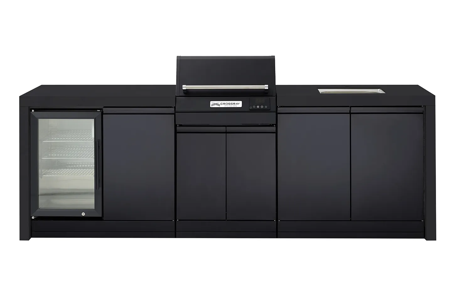 TCEK-10-extreme-kitchen-black-bench-and-fridge extreme kitchen Black bench TCEK-10