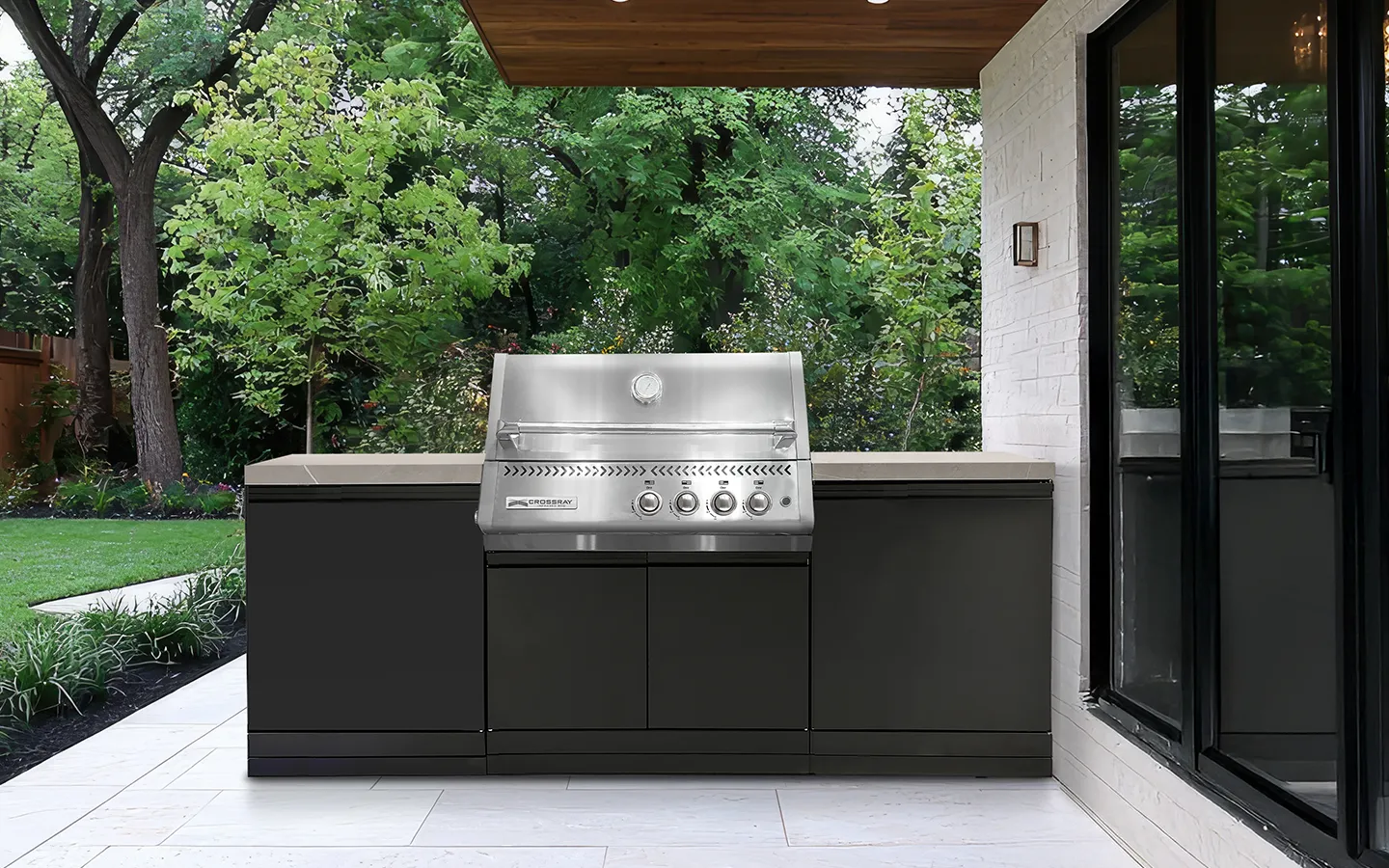 Xplor compact kitchen – GD4X_lifestyle_Silver BBQ Xplor compact kitchen