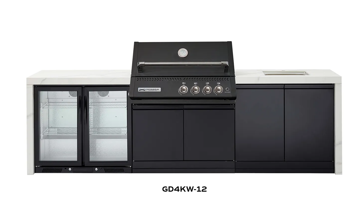 XPlor Outdoor Black BBQ White benchtop GD4KW-12 XPlor Outdoor Black BBQ White benchtop GD4KW-12
