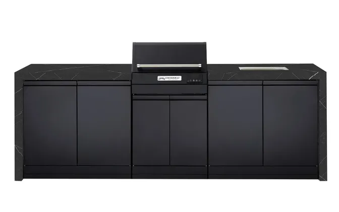 TCEK-08-eXtreme-Electric-Kitchen-black-bench extreme kitchen Black bench TCEK-08