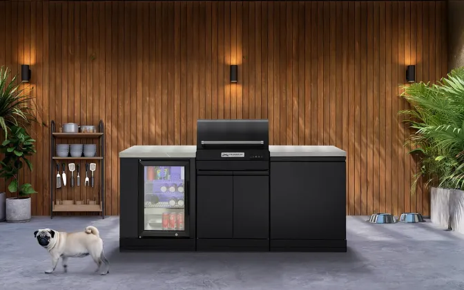 TCEK-MINI-compact-electric-black-fridge-lifestyle-1 Compact Extreme Kitchen BBQ