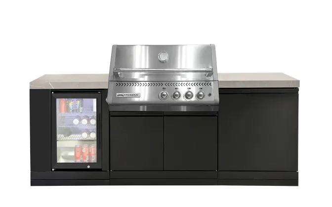 Xplor compact kitchen – GD4XKSS-1 Xplor compact kitchen Stainless Steel with Fridge