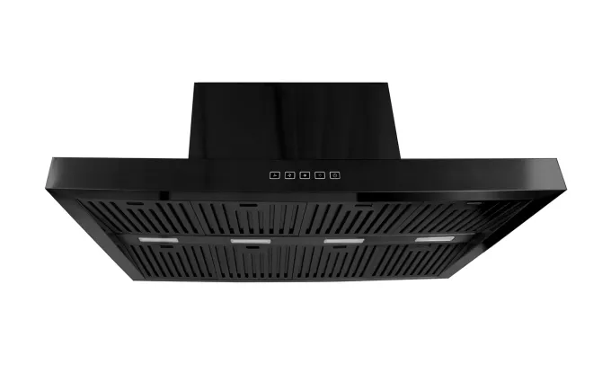 BBQ Black Range hood 120cm TCR1200BLK front BBQ Black Range hood 120cm TCR1200BLK front