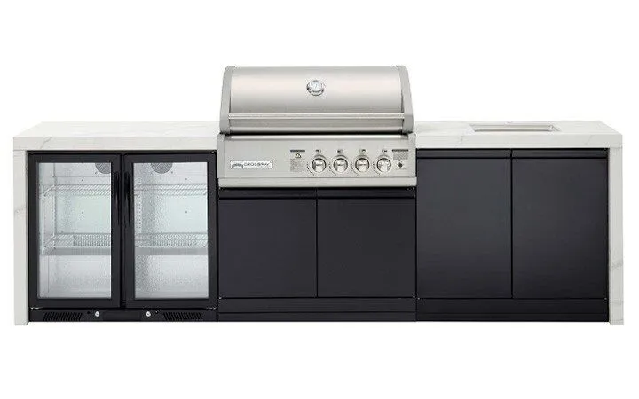 PREMIUM-4B-Outdoor-Kitchen-Double-Fride-and-Sink PREMIUM 4B Outdoor Kitchen Double Fridge and Sink