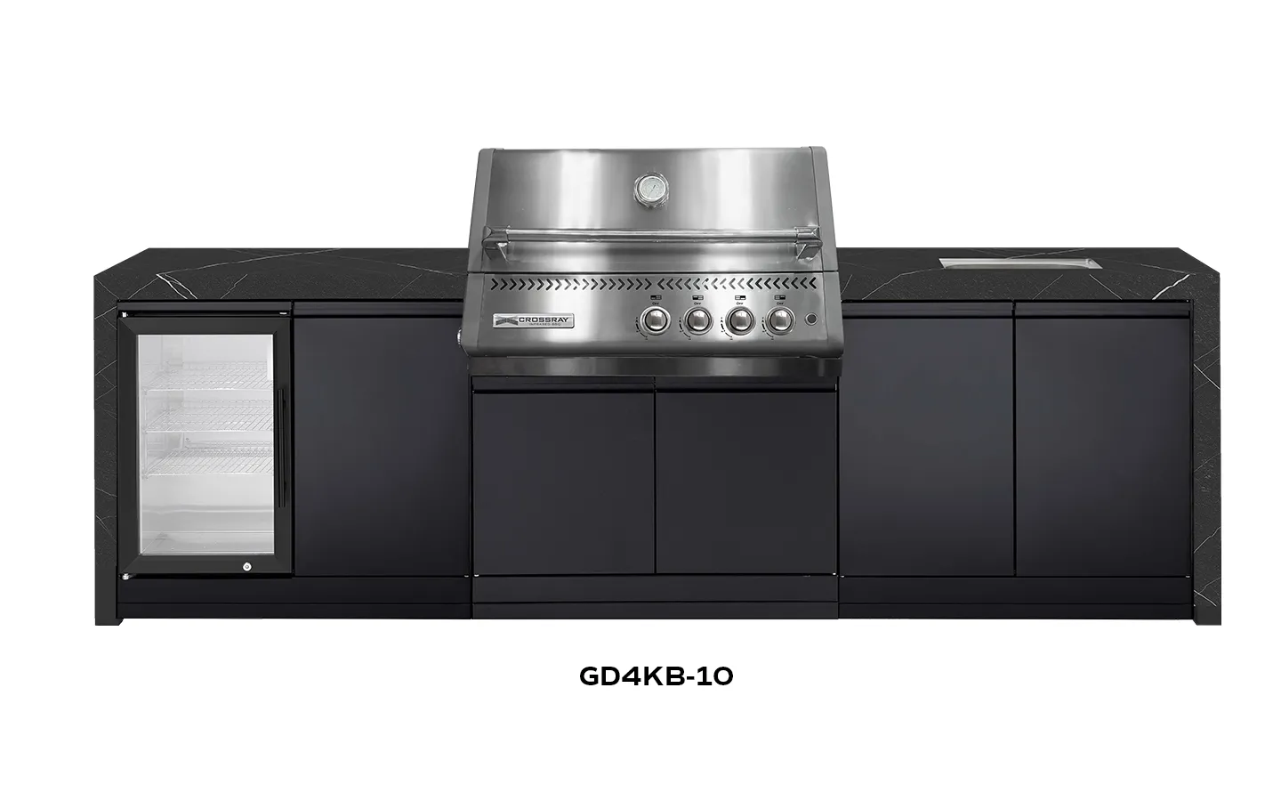 XPlor-Outdoor-Black-benchtop-GD4KB-10 XPlor SS BBQ Black benchtop GD4KB-10
