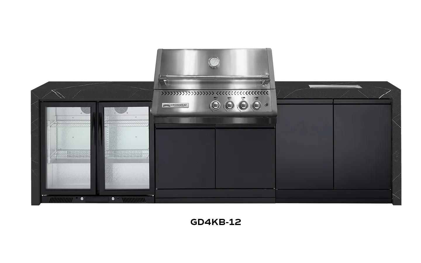 XPlor-Outdoor-Black-benchtop-GD4KB-12 XPlor SS BBQ Black benchtop GD4KB-12