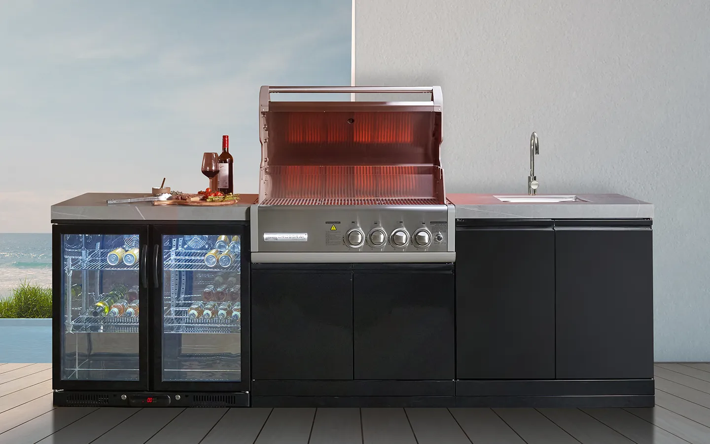 4 Burner Gas Outdoor Kitchen