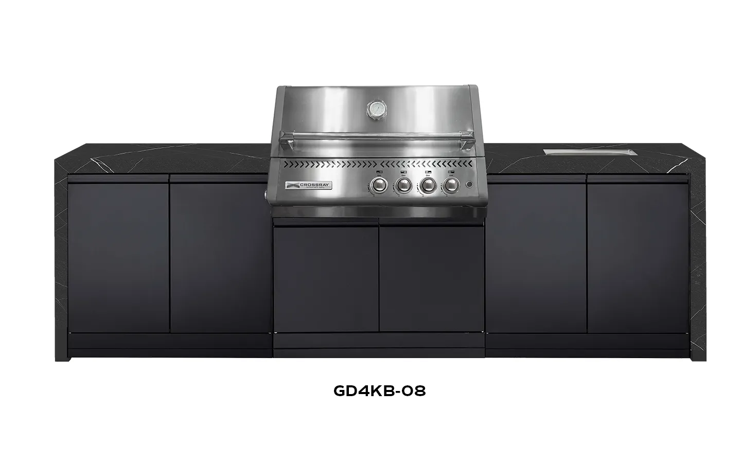 XPlor-Outdoor-Black-benchtop-GD4KB-08 XPlor SS BBQ Black benchtop GD4KB-08