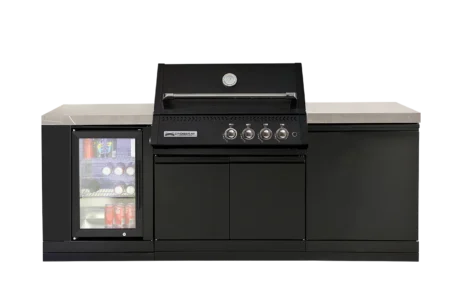 Xplor compact kitchen with Black BBQ and Single Fridge